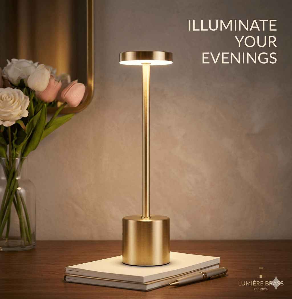 Electric Touch Tabletop Lamp – 3-Way Dimmable LED Desk Light | Soqira Bahrain - Soqira