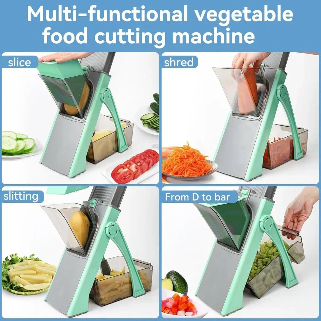 Vegetable Chopper & Food Slicer – Safe Hidden Blade Multifunction Kitchen Cutter | Soqira Bahrain - Soqira