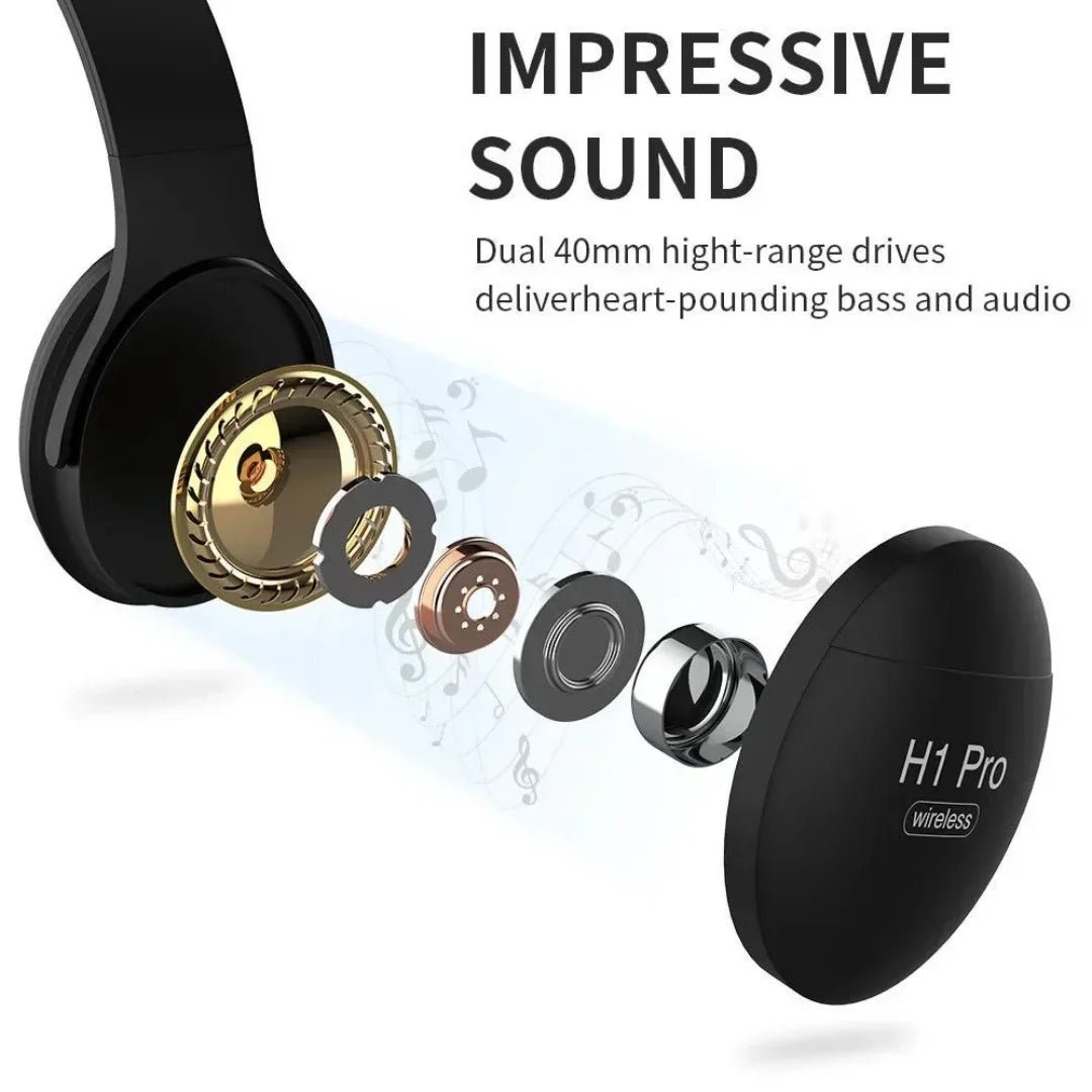 Wireless Bluetooth Headset – HD Sound, Noise Cancelling Mic for Calls & Music | Soqira Bahrain - Soqira