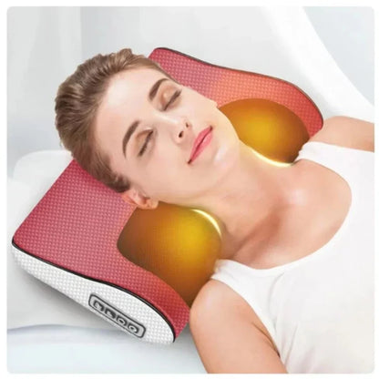 Electric Massage Pillow – Shiatsu Neck & Back Vibration Massager for Stress Relief | Soqira Bahrain