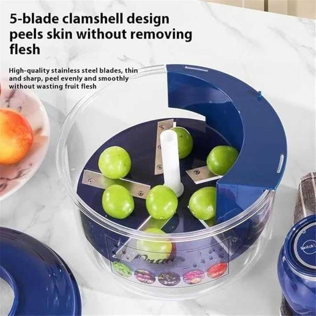 Automatic Electric Fruit Peeler Machine – One-Touch Apple & Potato Peeler | Soqira Bahrain