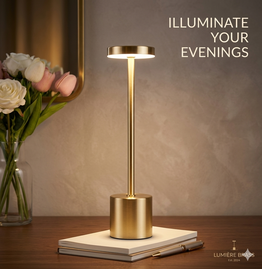 Electric Touch Tabletop Lamp – 3-Way Dimmable LED Desk Light | Soqira Bahrain