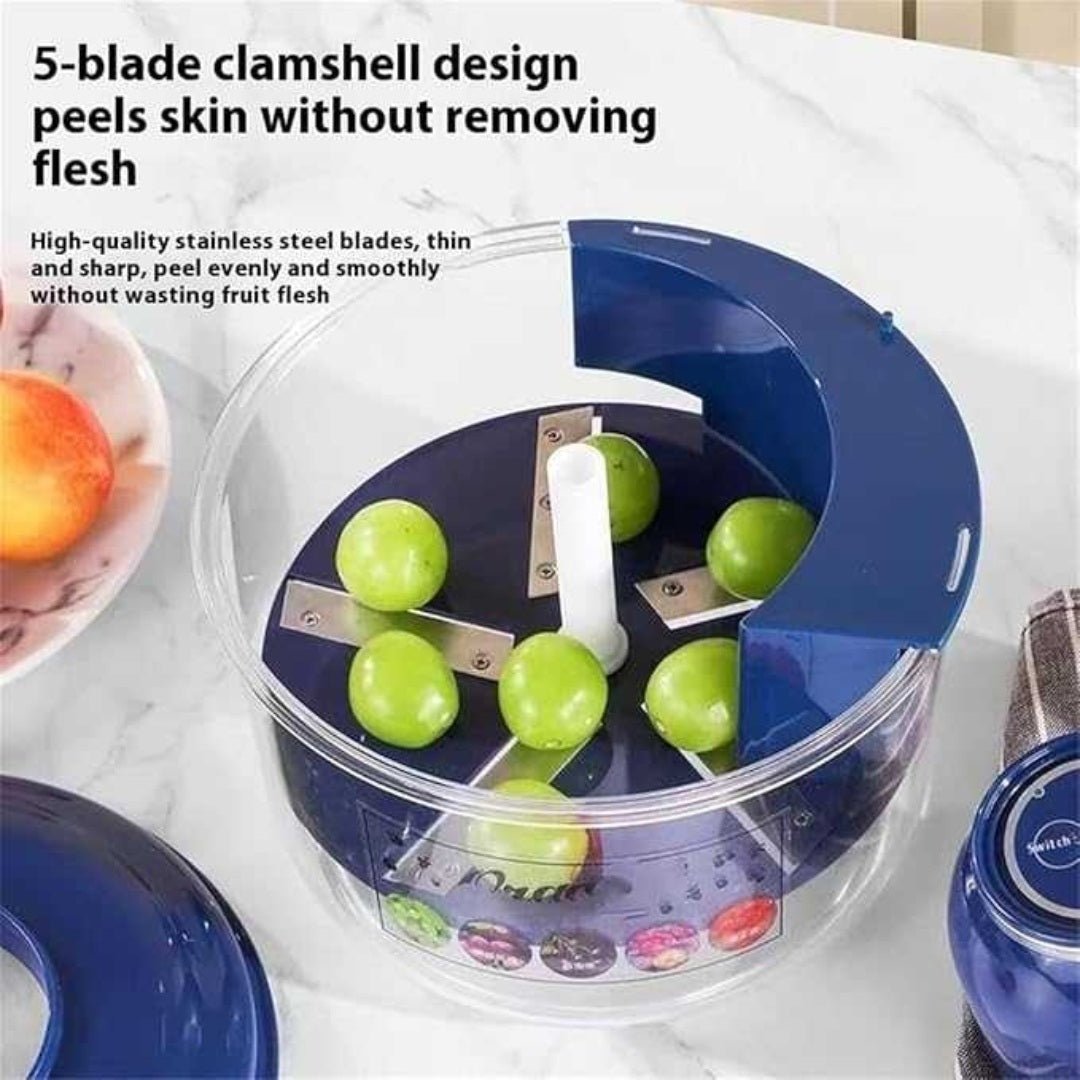Automatic Electric Fruit Peeler Machine – One-Touch Apple & Potato Peeler | Soqira Bahrain - Soqira