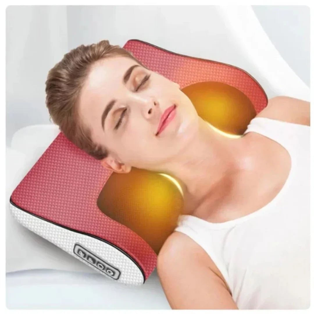 Electric Massage Pillow – Shiatsu Neck & Back Vibration Massager for Stress Relief | Soqira Bahrain - Soqira