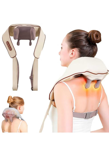 Neck Massager with Heat & Vibration – Cordless Shoulder & Back Pain Relief Massager | Soqira Bahrain