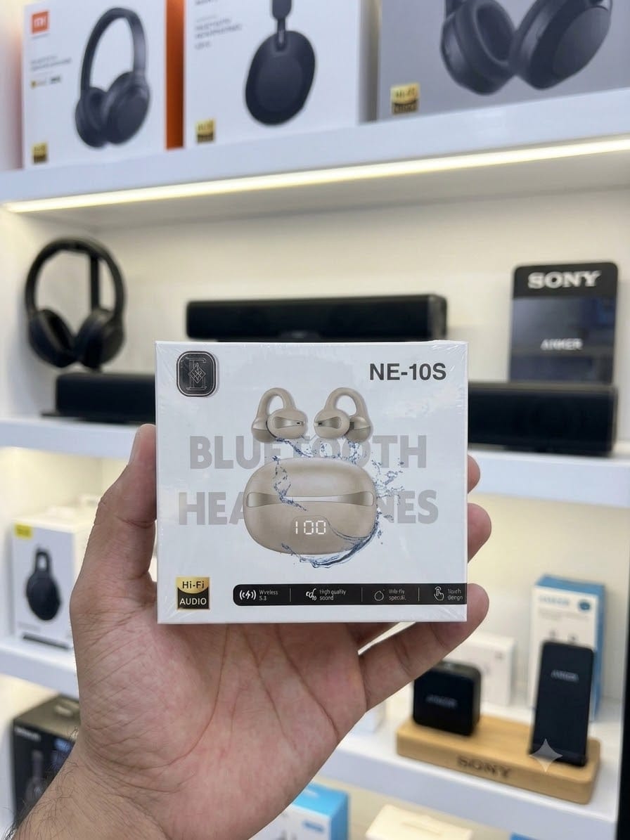 NE-10S Bluetooth Earphones – Hi-Fi Audio, Wireless 5.3, LED Case | Soqira Bahrain - Soqira