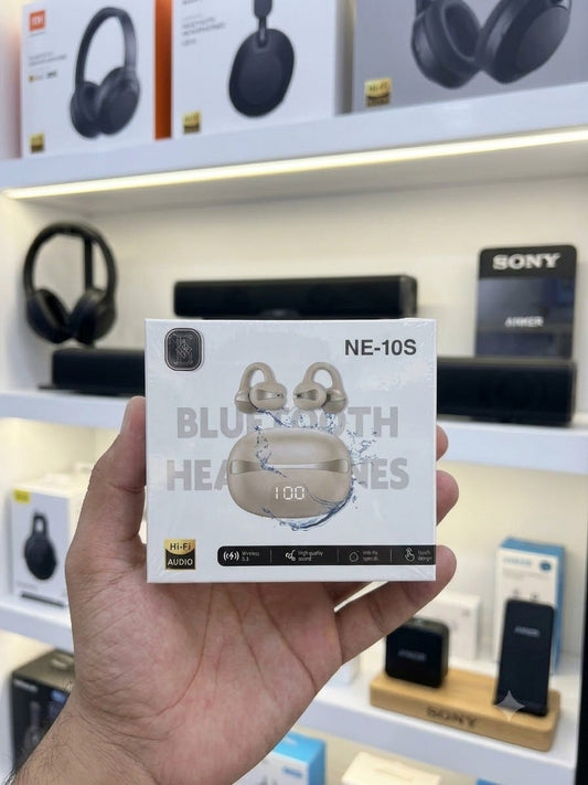 NE-10S Bluetooth Earphones – Hi-Fi Audio, Wireless 5.3, LED Case | Soqira Bahrain - Soqira