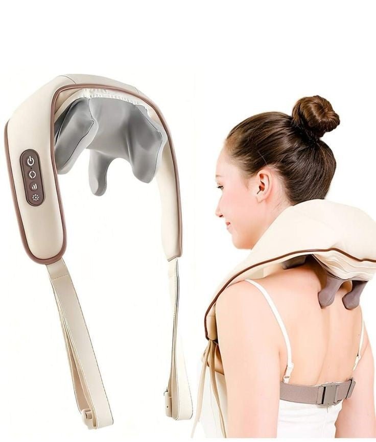 Neck Massager with Heat & Vibration – Cordless Shoulder & Back Pain Relief Massager | Soqira Bahrain - Soqira