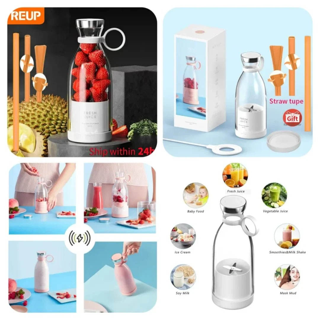 Portable Electric Bottle Juicer – Mini USB Blender for Fresh Shakes & Smoothies | Soqira Bahrain - Soqira