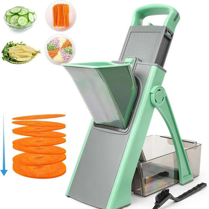 Vegetable Chopper & Food Slicer – Safe Hidden Blade Multifunction Kitchen Cutter | Soqira Bahrain - Soqira