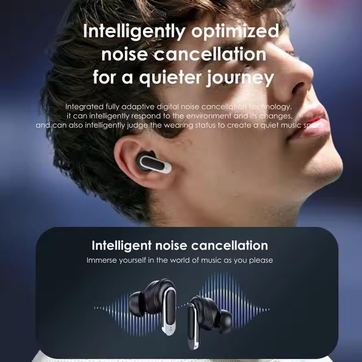 Wireless Earbuds with LCD Touchscreen Case – Bluetooth 5.3 Gaming Mode Stereo Sound | Soqira Bahrain - Soqira